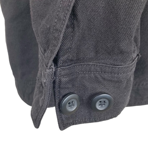 Everlane Cinchable Chore Jacket Cotton Canvas Black Sz Small MINIMALIST … - Picture 7 of 11